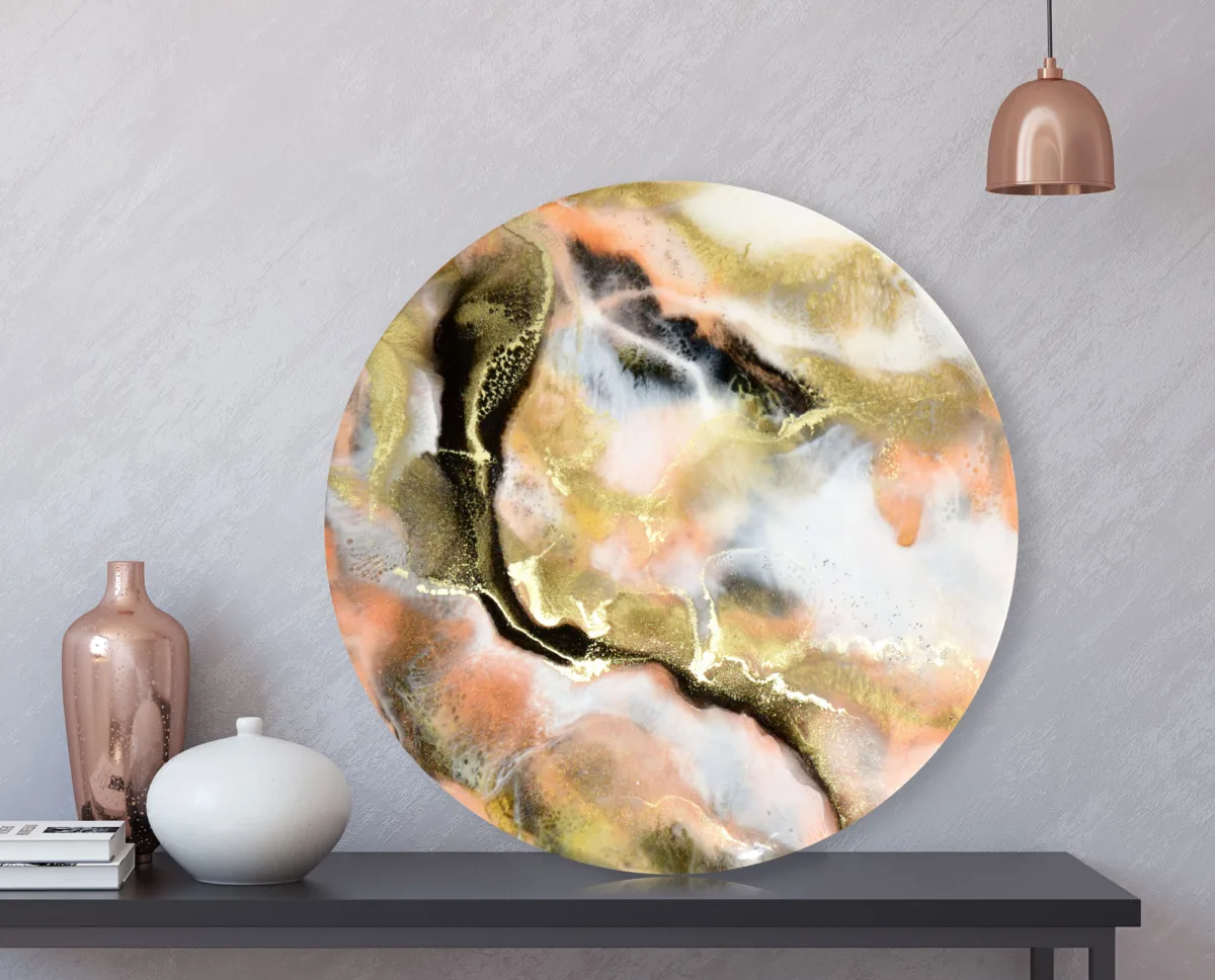 Romance I - Abstract Painting 40 cm diameter