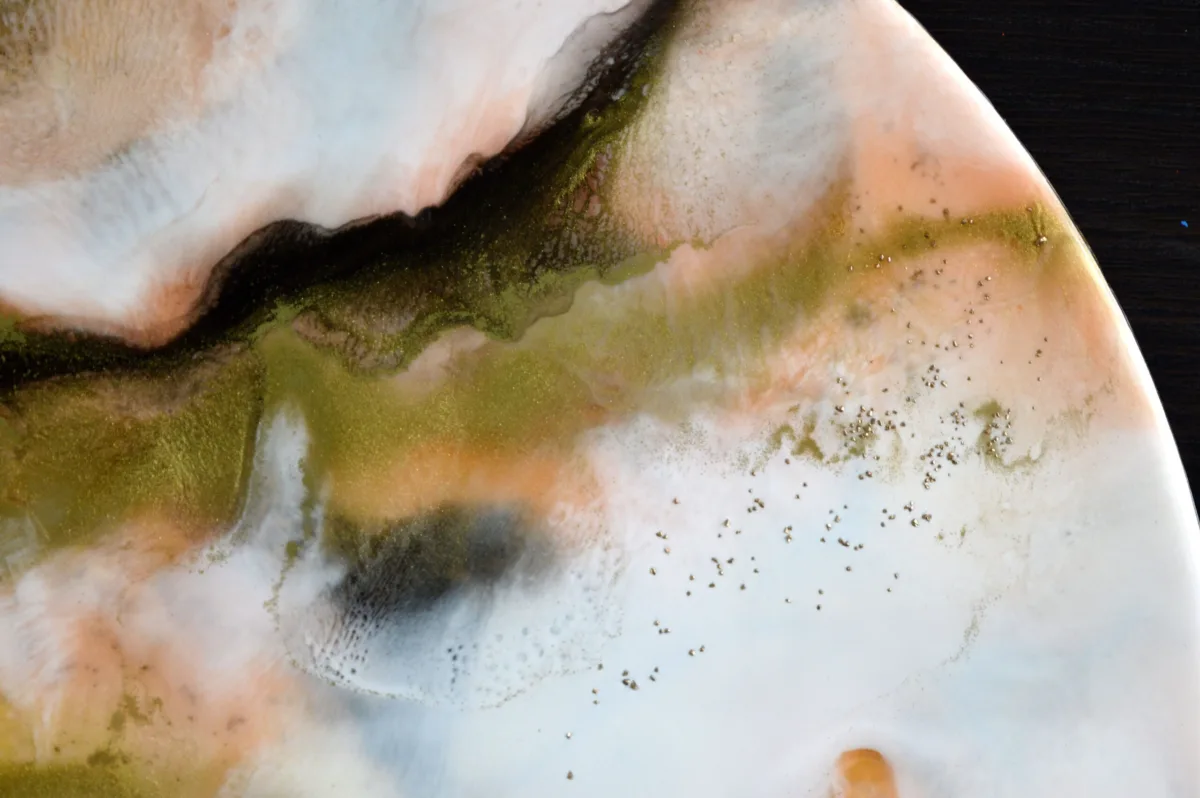 Romance I - Abstract Painting 40 cm diameter - Image 3