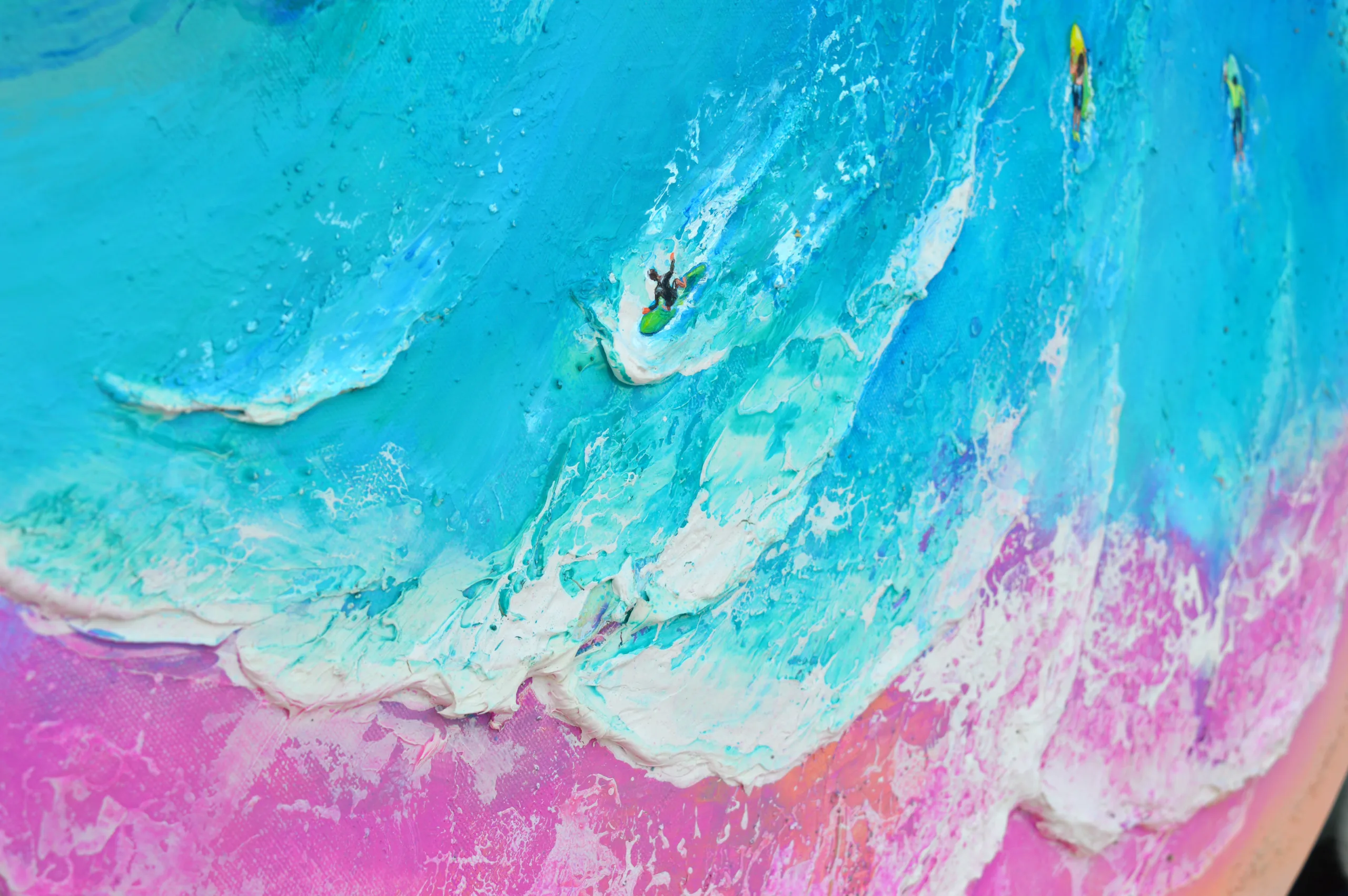 Ocean Paradise - Seascape Painting 60 cm diameter - Image 9