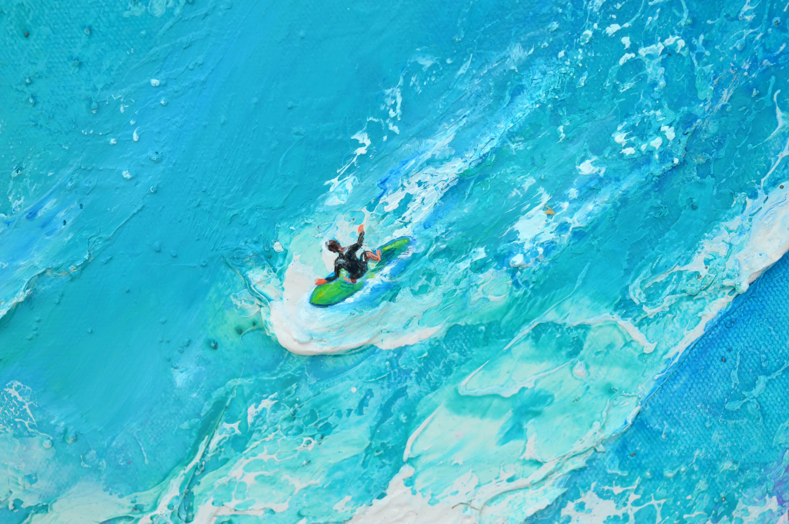 Ocean Paradise - Seascape Painting 60 cm diameter - Image 10