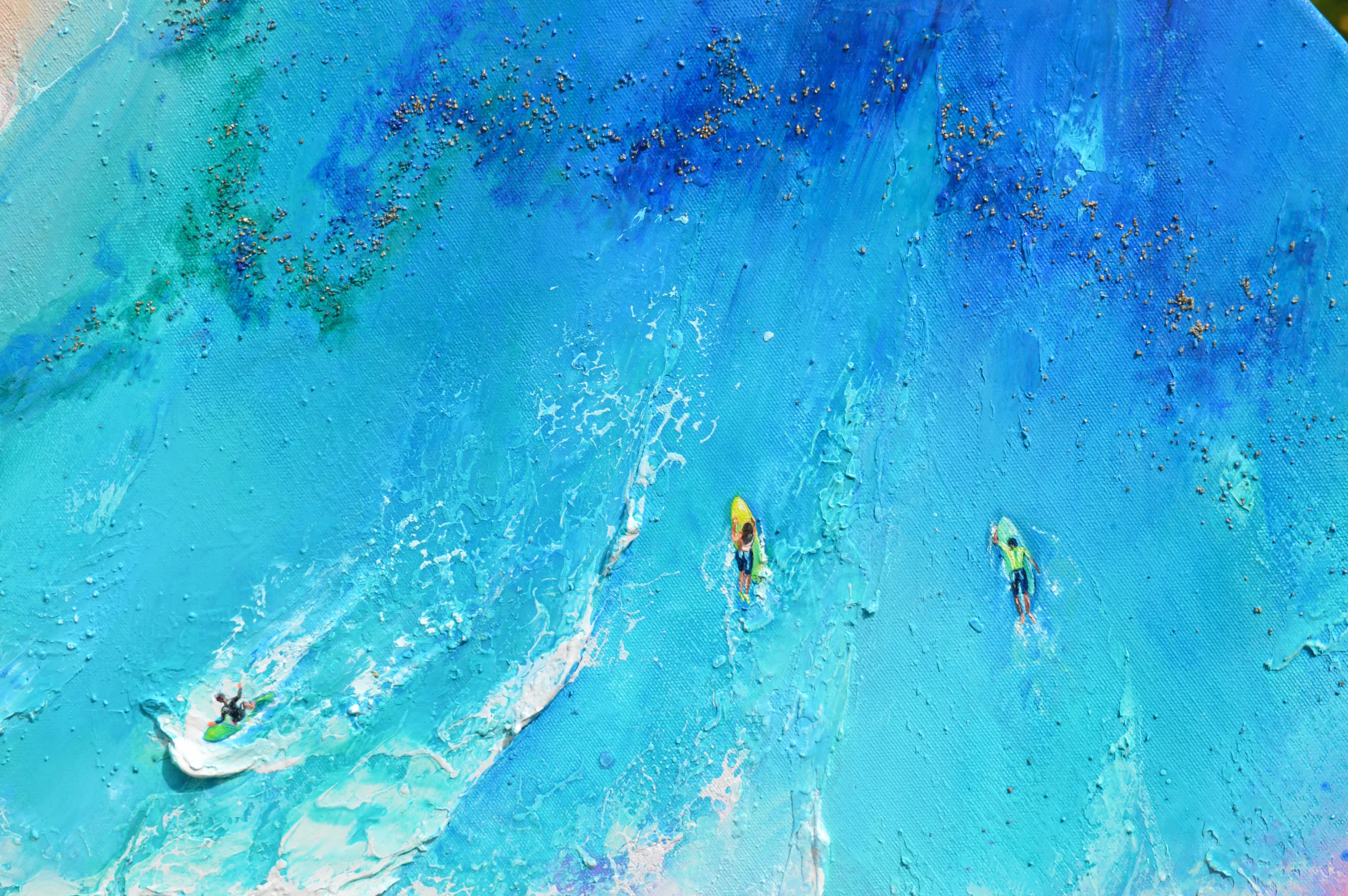 Ocean Paradise - Seascape Painting 60 cm diameter - Image 11