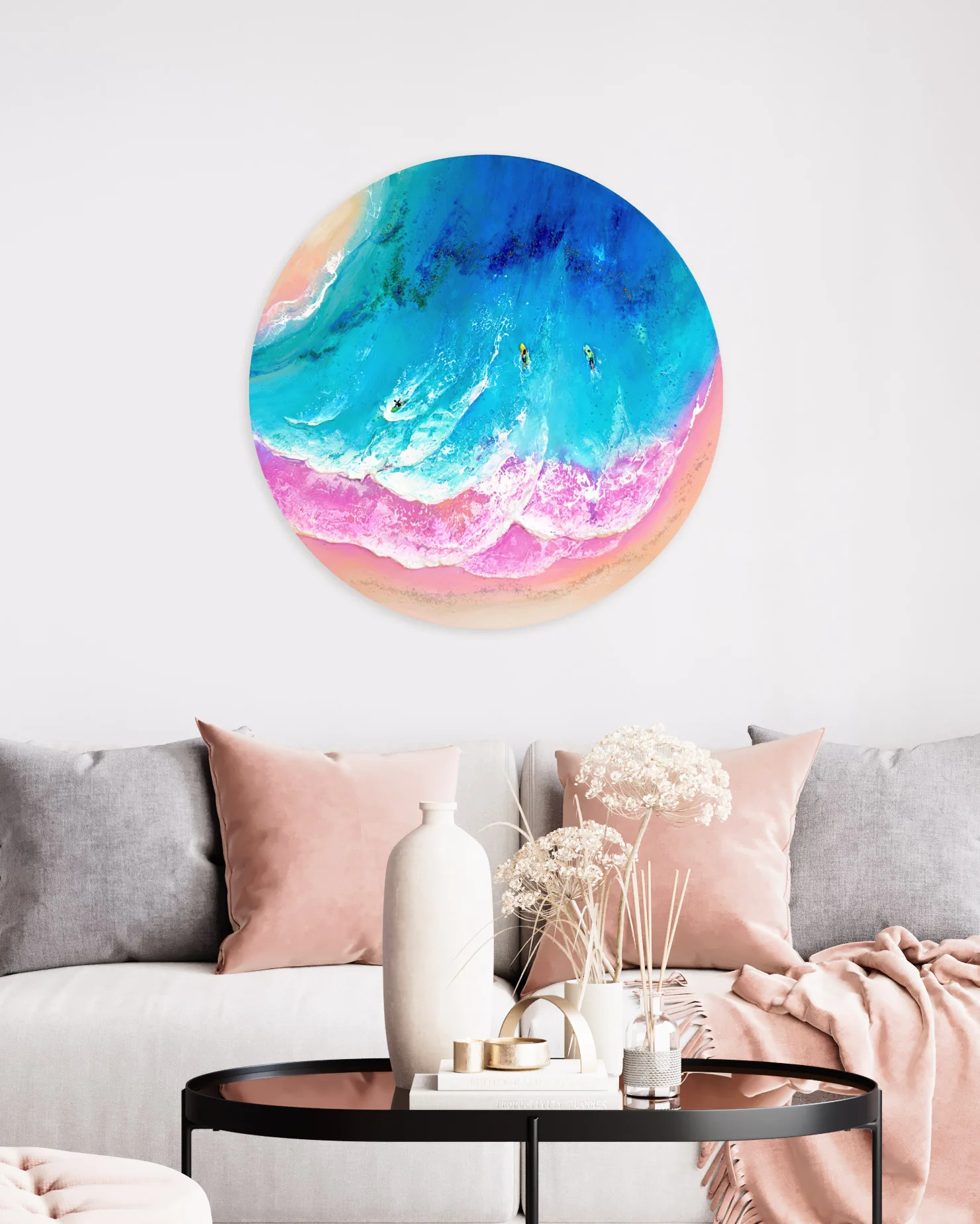 Ocean Paradise - Seascape Painting 60 cm diameter
