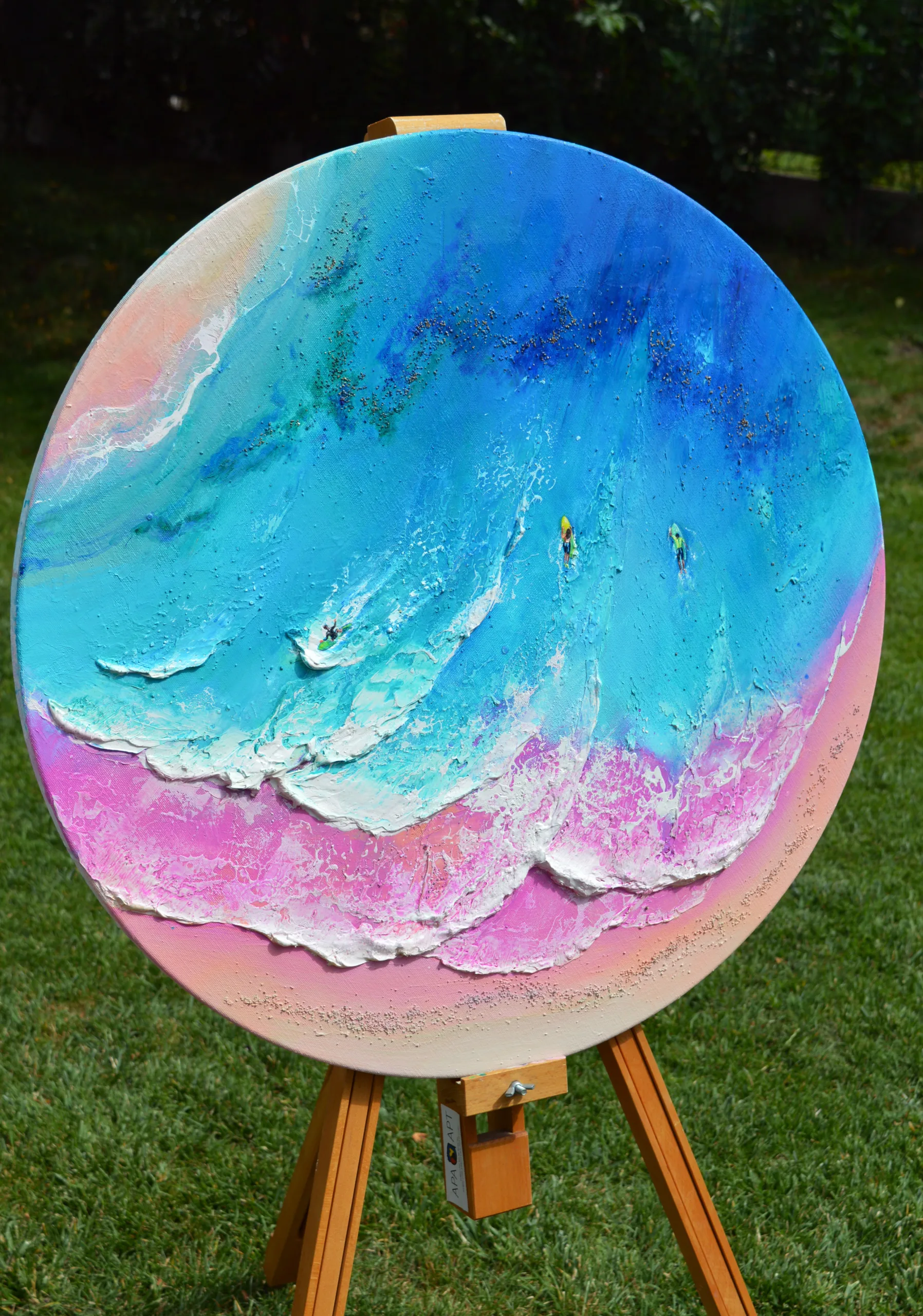 Ocean Paradise - Seascape Painting 60 cm diameter - Image 5