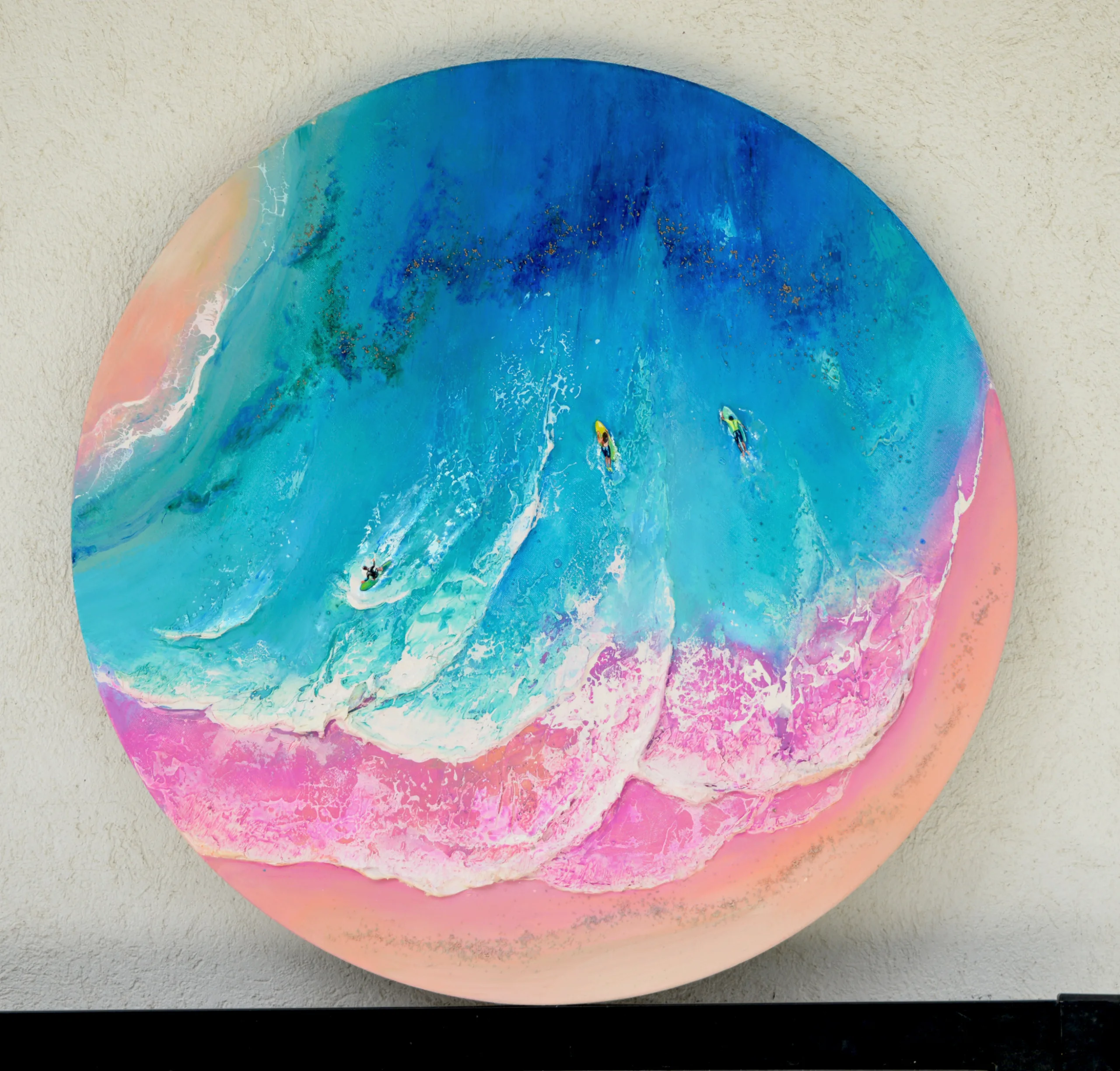 Ocean Paradise - Seascape Painting 60 cm diameter - Image 4
