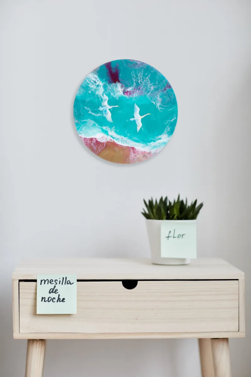 Free Flight - Original Mixed-Media Art, 30 cm diameter - Image 8