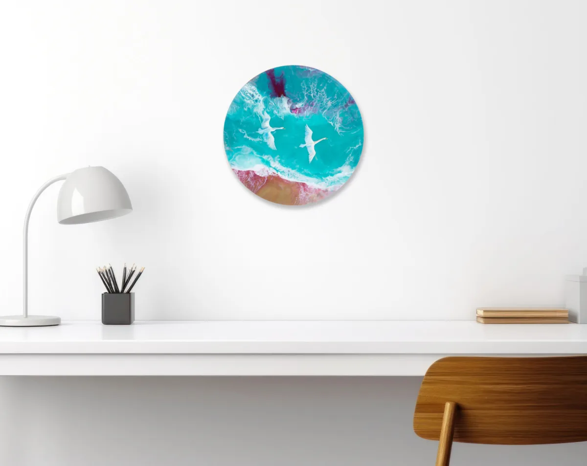 Free Flight - Original Mixed-Media Art, 30 cm diameter - Image 9