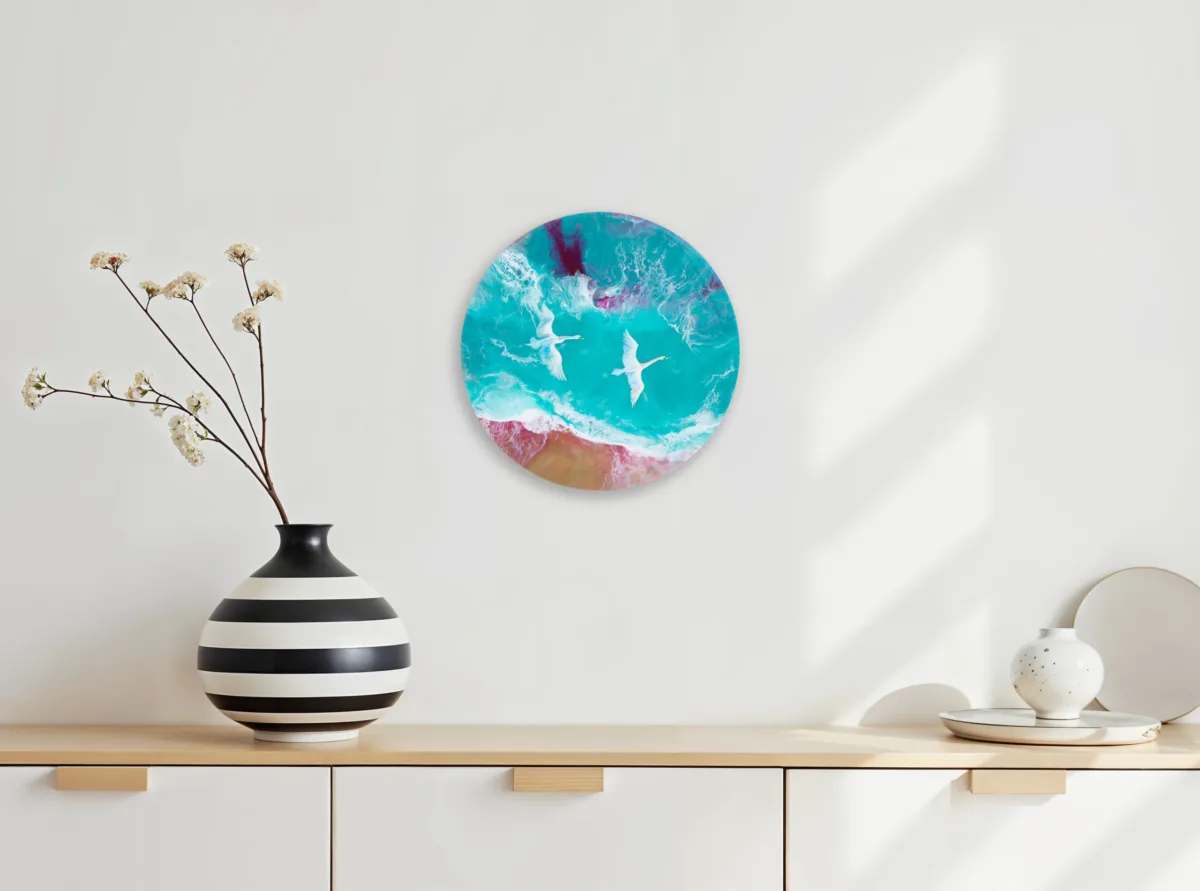 Free Flight - Original Mixed-Media Art, 30 cm diameter - Image 10